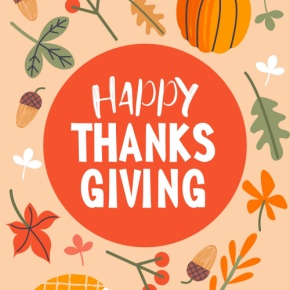 Giving Thanks – and not just at Thanksgiving