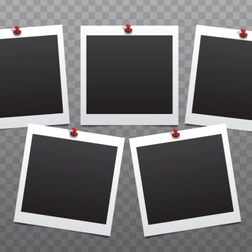 This is a pic of five blank frames