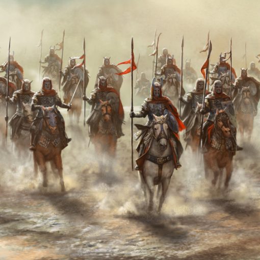 This is the image of a cavalry artwork