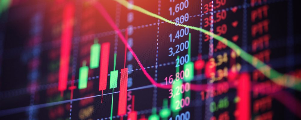 The image shows stock market data