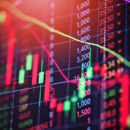The image shows stock market data