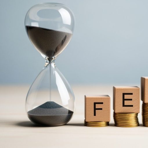 The image shows the letters FED next to an hourglass