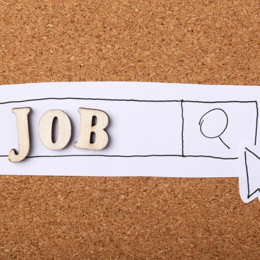 The image shows text for a job search on internet