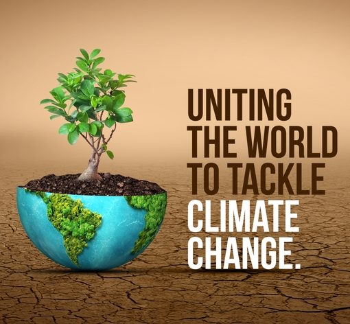 The image show climate change concept