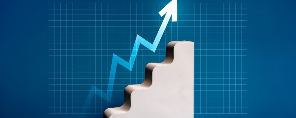 The image shows upwards growth