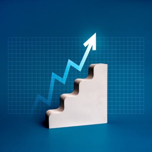 The image shows upwards growth