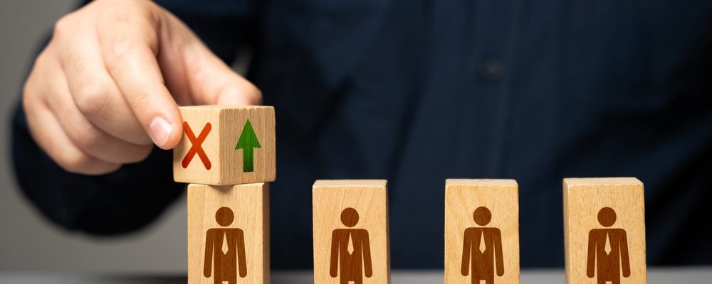 The image shows a selection or rejection of candidate for post