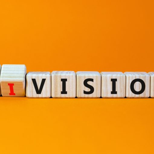 The division letters turned to show vision