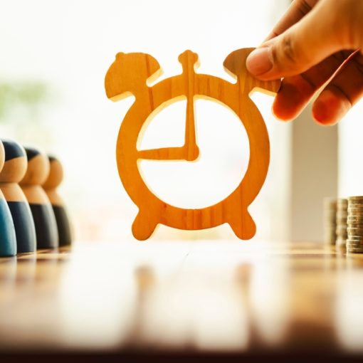 The image shows money time human resource concept