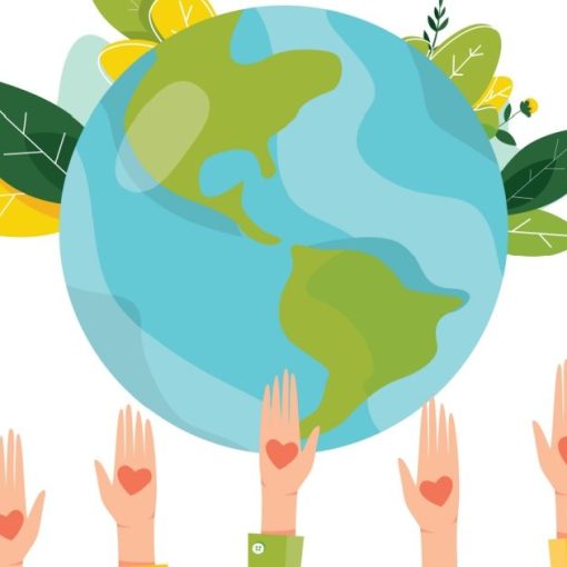 The image shows earth - equality and unity concept