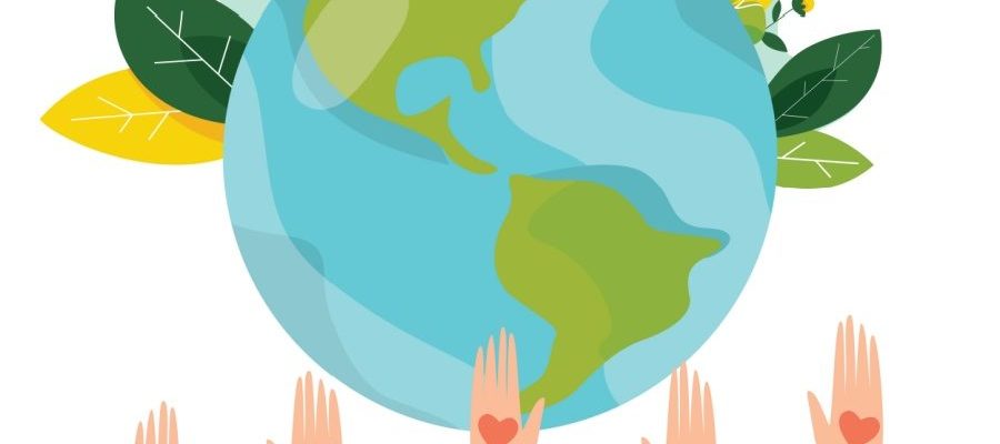 The image shows earth - equality and unity concept