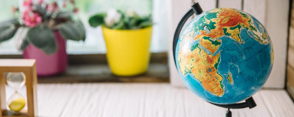 The image shows Globe with World Map