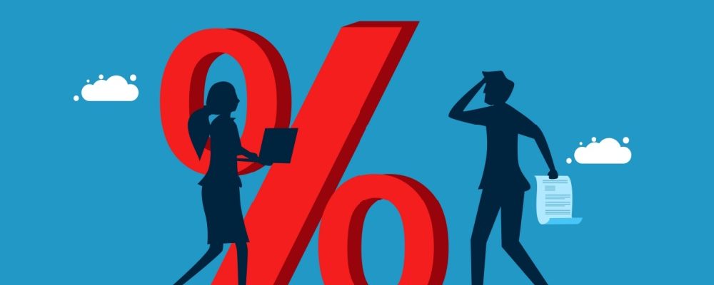 The image shows a rate cut percent