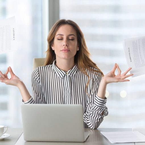 Calm Woman Executive At Desk