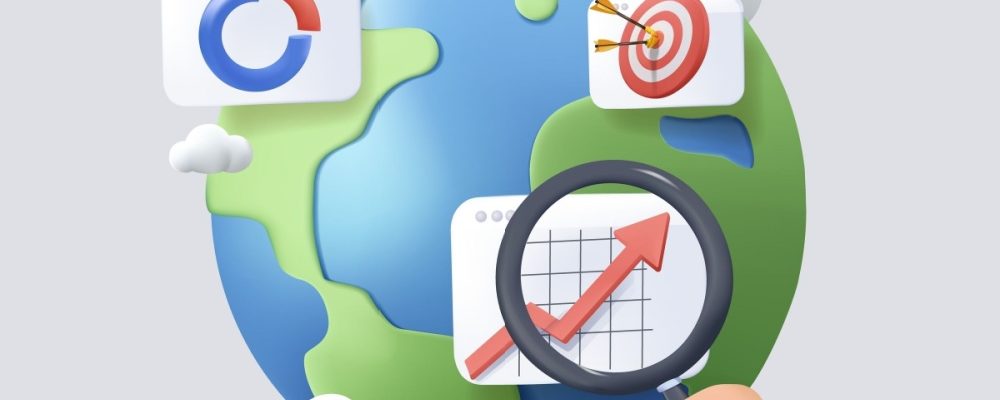 Vector shows globe economics