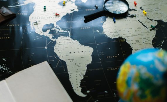 Black Map of the World