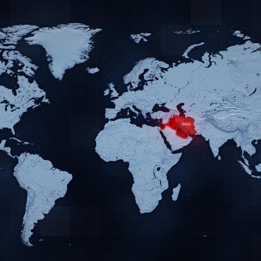 World Map Depicting Airstrikes On Iran