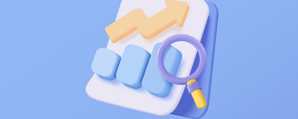 3d Graph Trends Search Icon