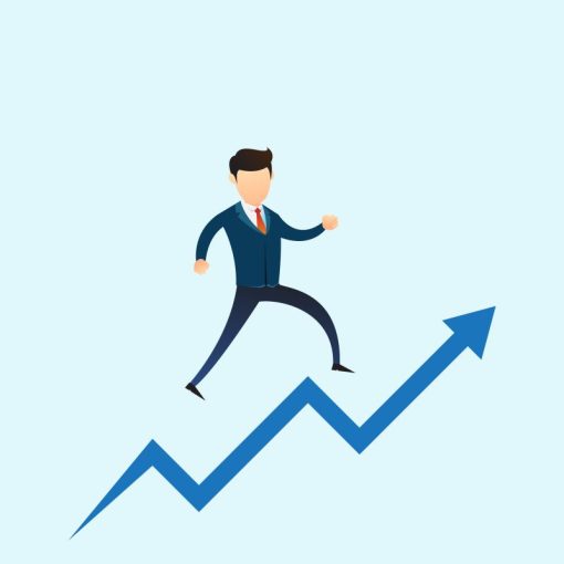 Businessman Arrow Upwards
