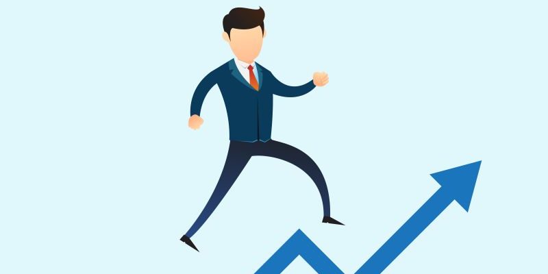 Businessman Arrow Upwards