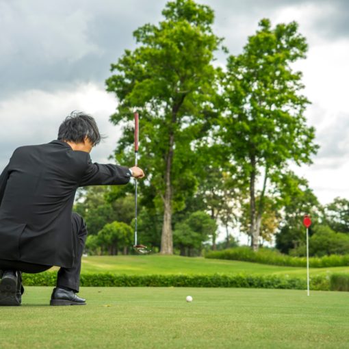 Businessman Golf Goal