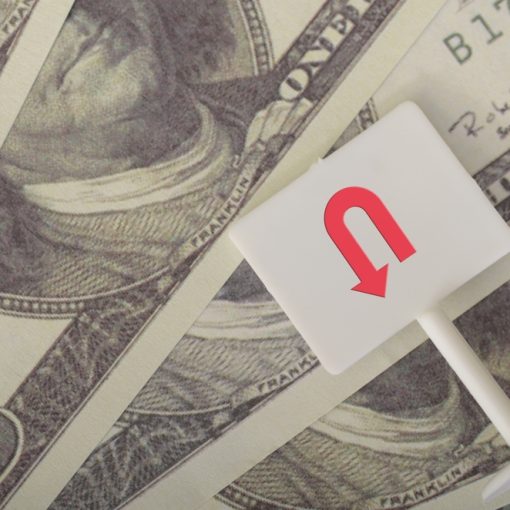 U-turn Sign On Dollar Bills