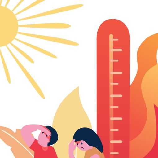People In Summer Heat Sun