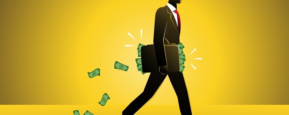 Businessman Walking Holding Briefcase